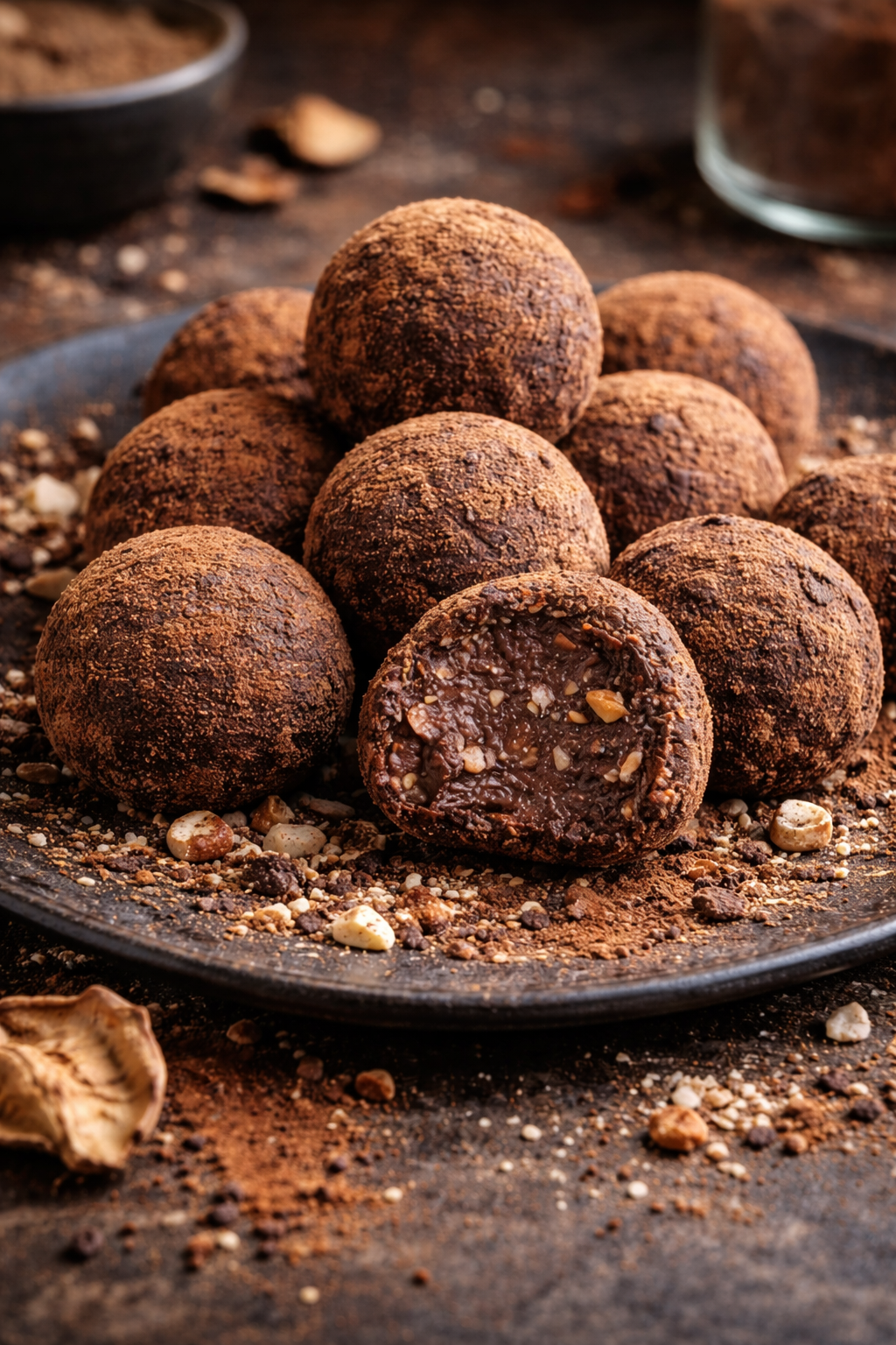 Shiitake-Schokoladen-Trüffel