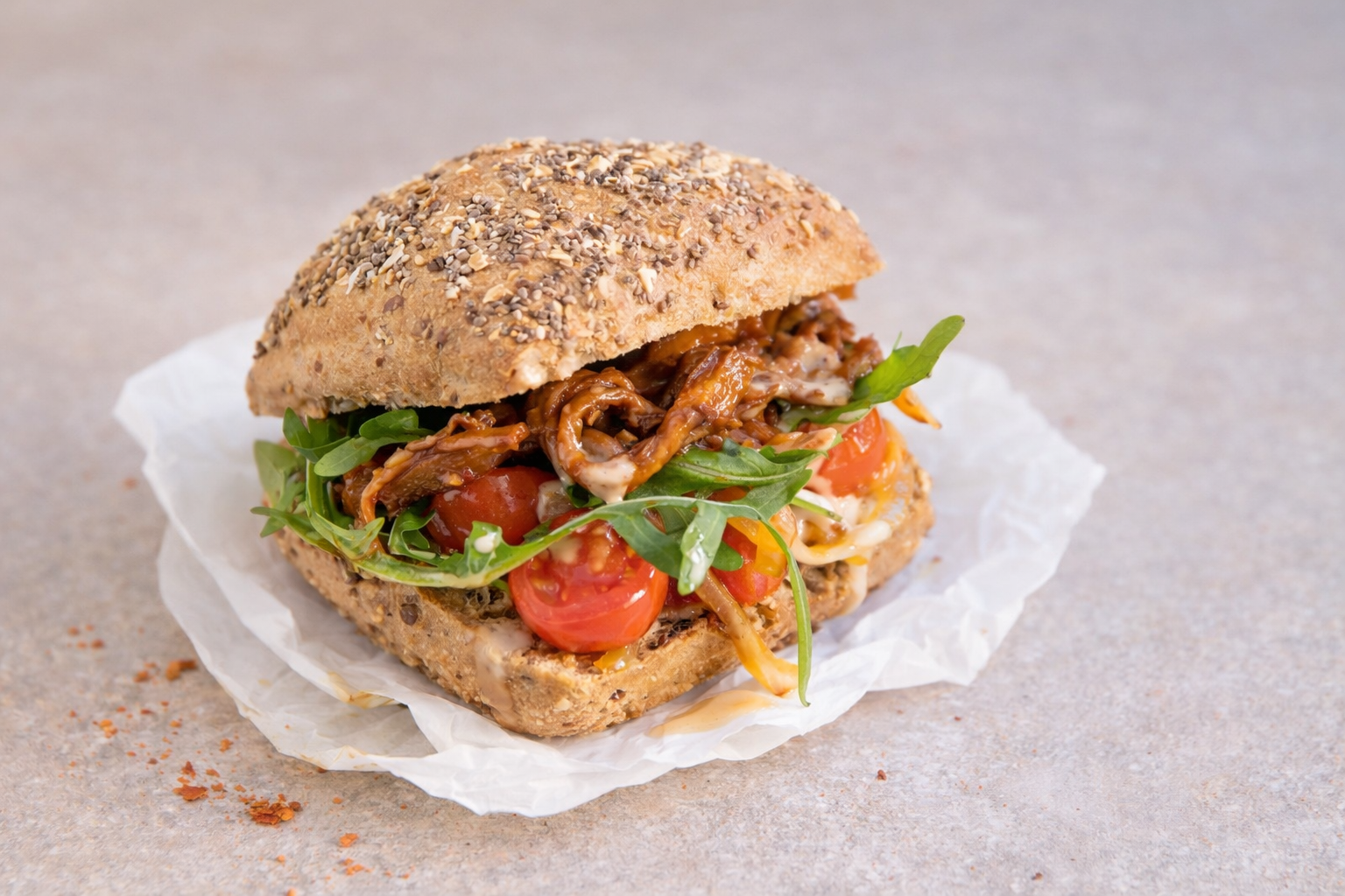 'Pulled Seitling'-Burger