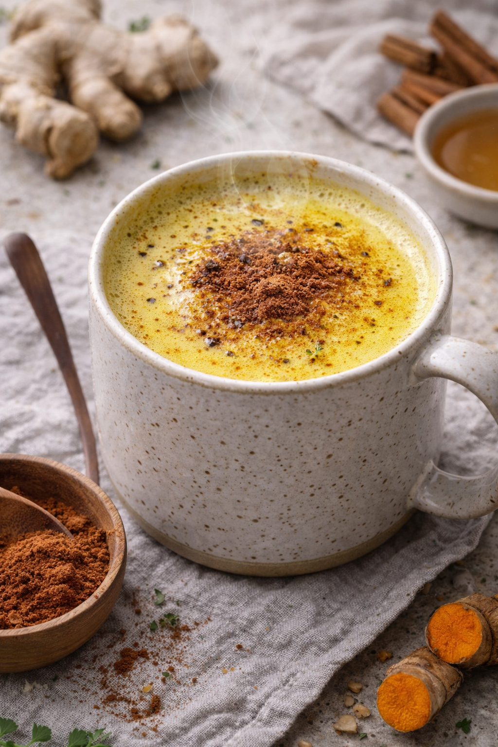 Golden Milk mit Reishi-Pulver