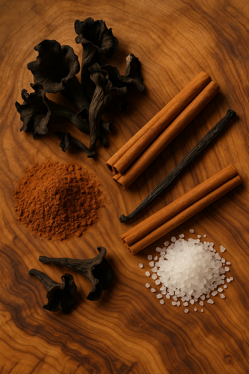 Trinkschokolade "Forest Noir" mit Herbsttrompete (Craterellus cornucopioides) | 100g